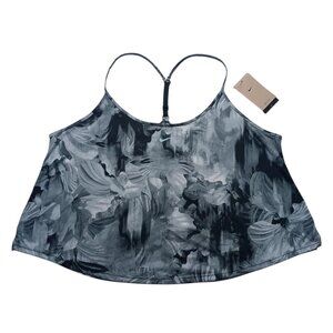 Nike Dri-Fit One Cropped Printed Black Tank Top FB3136-010 Women’s Plus Size 1X